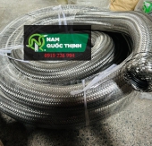 ỐNG RUỘT GÀ THÉP BỌC NHỰA CÓ LƯỚI INOX 304 3 INCH D90