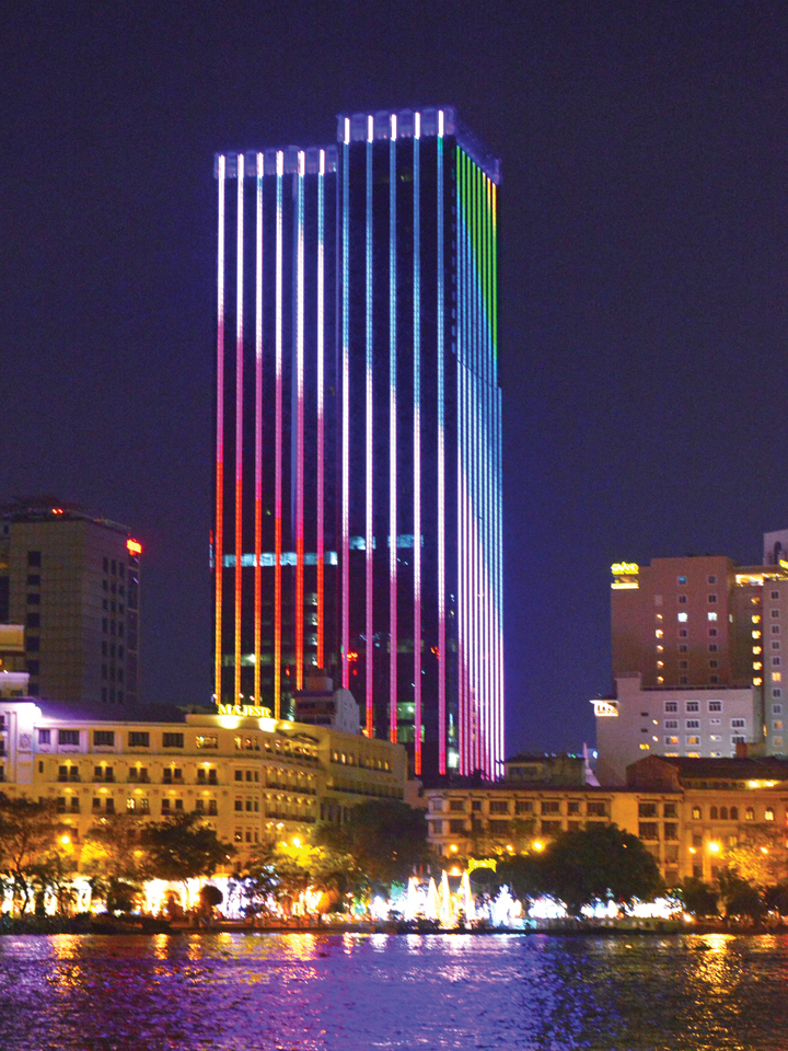 Toa nha Times Square su dung thanh chong da nang