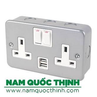 hộp công tắc âm tường đôi