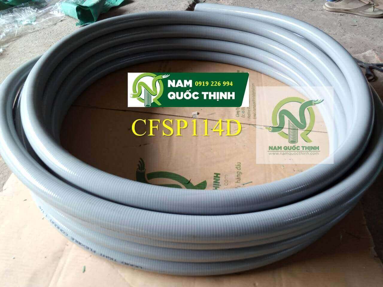 ống ruột gà lõi thép bọc nhựa dày chống thấm dầu d42